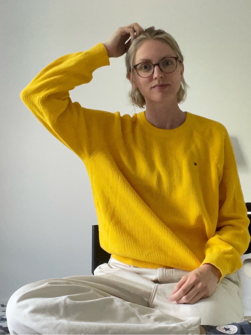 Tommy Hilfiger Vibrant Yellow Crewneck Sweater